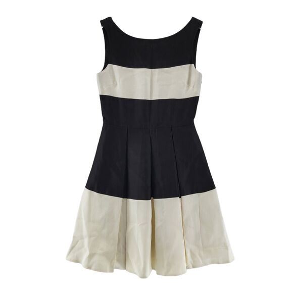 Kate Spade "Gayle Dress" Womens Size 2 Fit and Flare Sleeveless Black Cream NWT - Picture 1 of 10